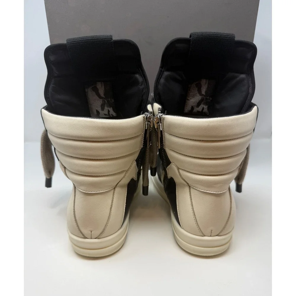 Rick Owens Jumbo Laced Geobasket Sneaker Black/Milk Size 8 US 41 EU